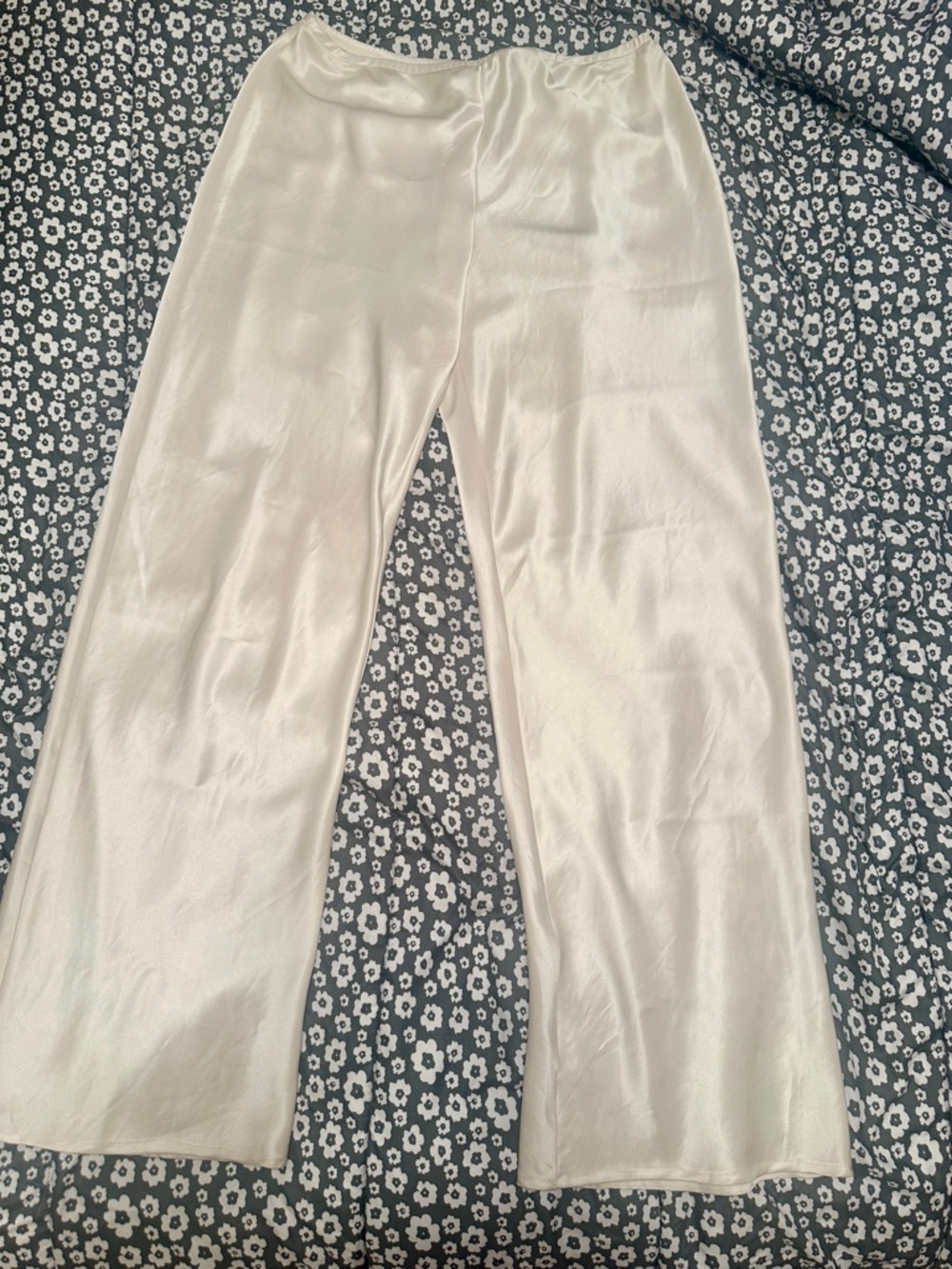 Reformation Gale Satin Mid Rise Bias Pants -  M
